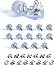 SPDYCESS 16pcs M6 Transparent Adjustable Leveling Feet, Height Adjustable Feet, Furniture Levelers with T-Nuts, Screw-in Fixed Table Leg Extenders, Levelling Adjuster for Kitchen or Bathroom Cabinet