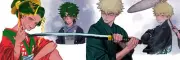 Anime my hero academia izuku midoriya katana katsuki Playmat Gaming Mat