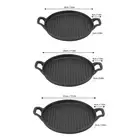 Cast Iron Griddle Pan Frying Pan BBQ Steak Meat Cooking Grill Skillet Kitchen