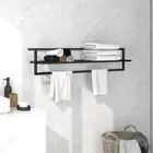 vidaXL Towel Rack Black 95x25x22 cm Iron BMG