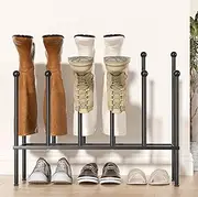 Free Standing Shoe Racks for Boots - 6 Pair Boot Storage Rack, Shoe Organizer For Closet, Entryway, Garage, Porch, Bedroom, Patio Outdoor and Hallway, Boot Holders to Keep Them Straight