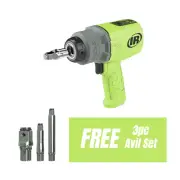 Ingersoll Rand 2236QTIMAXG 1/2" & 3/4” Impact Hi-Viz GREEN + Free 3pc Anvil Set