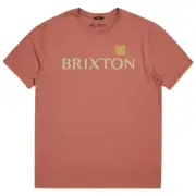 Size Small Brixton Alpha Shield T-Shirt - Apricot Jam