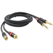 Blastking 30 Ft. / 9.14 m Dual 1/4" to Dual RCA Interconnect OFC Cable- C2R2Q-30
