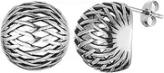 [HZMAN] Half Ball Stud Earring for Women Men Stainless Steel Lightweight Hypoallergenic Earring Party Wedding Jewelry Gift, Stainless Steel, No Gemstone