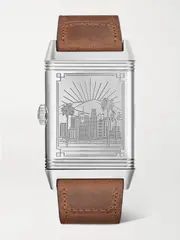 [Jaeger-LeCoultre] Jaeger-LeCoultre - Reverso Classic Los Angeles Limited Edition Hand-wound 45.6mm Stainless Steel And Leather Watch - Silver - One size One size Silver