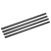 4Pcs Carbon Fiber Tubes 14x16x420mm Matte Surface 3K Roll Wrapped for Airplane