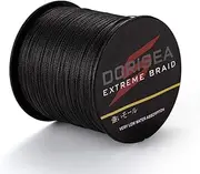 Dorisea Extreme Braid 100% Pe Black Braided Fishing Line 109Yards-2187Yards 6-550Lb Test Fishing Wire Incredible Superline Zero Stretch
