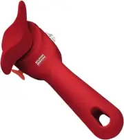 Auto Safety LidLifter/Can Opener with Ring-Pull, 8 x 2.5 x 2.75 inches, Red