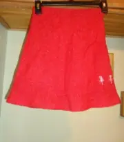 JACADI RED TWEED WOOL BLEND "ECARLATE " FLARE SKIRT NWT SZ 8Y