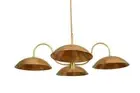 Mid Century Pendant Ceiling Chandelier 4 Light Modern Fixture Curved Shade Lamp