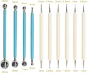 10-Pack Ball End Dot Art Dotting Tools for Rock Painting Pottery Clay Modeling