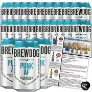BrewDog 24-Pack of Punk AF | Non-Alcoholic, Robust IPA | 20 Calories, 2.3g Carbs