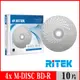 RITEK錸德 M-DISC千年光碟 4X BD-R 25GB/單片盒裝10入