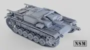 NSM Stug III F, 1/56th Scale,28mm For Bolt Action.