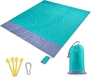 B Blanket Portable Picnic Mat Camping Ground Mat Mattress Lake Green 2 x 2.1M