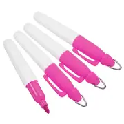 Mini Permanent Markers, 4 Pack Golf Ball Marker Pen with Keychain Clip, Pink