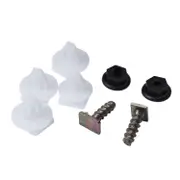 8pc Front Wheel Arch Trim Clips Plastic Metal Screw Nut Set For Vauxhall Corsa C White Black