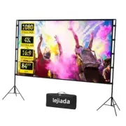 Upgraded Projector Screen with Stand Portable Projection Screen 16:9 84-4k-2