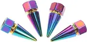 BELLIFFY 4pcs Stylish Aluminum Alloy Tire Valve Caps Pointed Valve Stem Covers for Cars and Trucks Durable Dust Caps for Car Tyres Cool Utv Accessories Lightweight Automotive Decor