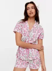 NEW PETER ALEXANDER FLORAL SHORTIE PJ SET - WOMENS MEDIUM RRP$119