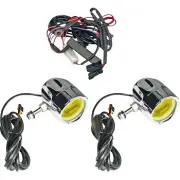 CUSTOM DYNAMICS PB-FOG-UNV-YC Yellow Lens Chrome ProBEAM LED Halo Fog Lights