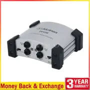 Alctron DI120 Silver 2-Channel Passive Direct DI Box for Electric Guitar Mixer