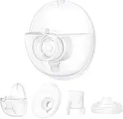 GOCROWEEN Full Set Milk Collection Cups Compatible with Momcozy M5, Not for Others, 160ml, Breast Pump Replacement Accessories for M5 Momcozy with Double Sealed Flange 24mm (Complete Set)