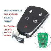 Remote Car Key 5 Buttons 315MHz for Cadillac ATS CTS SRX XTS Escalade FC:HYQ2AB