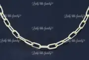 14K Solid Yellow gold Paperclip Necklace 18 inch 10.50 gram lobster lock