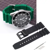在飛比找蝦皮購物優惠-適用於精工水鬼歐米茄戶外運動防水矽膠橡膠手錶帶20/22MM