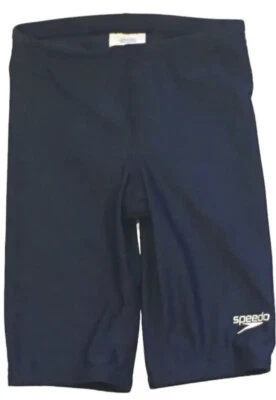 Speedo kids Size 24 Pro LT Jammer Navy Swim Shorts Stretch Logo Drawstring