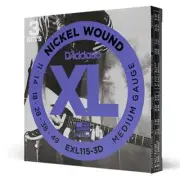 D'Addario EXL115-3D 11-49 Medium Nickel Electric Guitar Strings UPC 019954126094