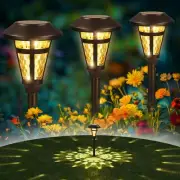 Solar Pathway Lights Outdoor 6 Pack, Warm White Lights Outdoor Waterproof, Br...