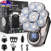 Electric Head Shaver Bald Men 6 in 1 Waterproof Cordless Rechargeable