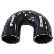 Aeroflow Silicone Hose 180 Deg; Black I.D 4.00" 101mm, Wall 5.3mm, 100mm Leg - AF9206-400