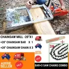 20” Mill +20” Bar + 3 Chains Kit Fit Baumr-Ag Chainsaw SX62 SX66 MTM 58SX 62SX