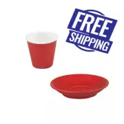 6x Espresso Cup & Saucer Rosso Red 90mL Bevande Expressso Coffee FREE SHIPPING