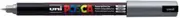 (Pack Of 1) - Uni Posca PC-1MR Silver Colour Paint Marker Pens Ultra Fine 0.7mm Calibre Nib Tip Writes On Any Surface Glass Metal Plastic Fabric Stone Wood (Pack Of 1)