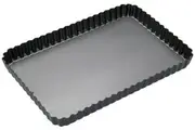 Bakemaster Loose Base Fluted Rectangular Flan/Quiche Pan 31x21x3.5cm