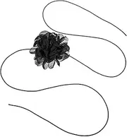 [FOYTOKI] Unique Peony Choker Necklace Vintage Flower Collar Tie for Women One Size Black for Parties