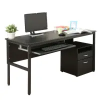 在飛比找momo購物網優惠-【DFhouse】頂楓150公分電腦辦公桌+1鍵盤+活動櫃 
