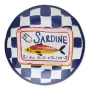 Porto Cucina 20cm Porcelain Side Plate Food/Snack Dish Tableware Round Sardine