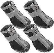 GANAZONO 4pcs Pet Shoes Leash Dog Thrower Car Booties Sole Fleece Dogs Kennel Protector Puppy Small Dog Shoes Dog Boots Shoes for Cats Dog Snow Shoes Cat Shoes Black Rubber