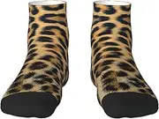 [EdWal] Rough Leopard print print Men's Moisture Control Crew Socks Socks For Men and Women Gifts For Golf, Hunting, Camping