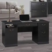 Kerney 1.5m Executive Desk In Espresso