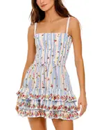 Agua Bendita Alamy Citrus Tiered Cover-Up Dress
