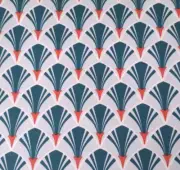 Classica Sateen Scallop Annette Tatum FreeSpirit BTY Blue Rust Teal 54" Wide