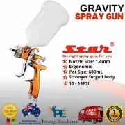 Spray Gun Gravity Feed EVO-T 1.4mm Nozzle Painting Tool HVLP 15 - 19PSI Sprayer