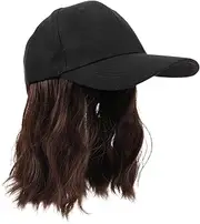 Beatifufu Baseball Hat Hair Women's Cap Wigs Wig Hat Synthetic Wavy Hair for Cosplay/stage Performances